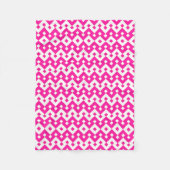 Meisjesachtige Candy Roze en Witte Fleece Deken (Voorkant)