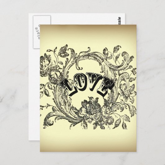 meisjesachtige chique werveling pastelkleuren Vict Briefkaart (Voorkant / Achterkant)