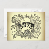 meisjesachtige chique werveling pastelkleuren Vict Briefkaart (Voorkant / Achterkant)