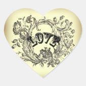 meisjesachtige chique werveling pastelkleuren Vict Hart Sticker (Voorkant)