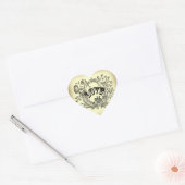 meisjesachtige chique werveling pastelkleuren Vict Hart Sticker (Envelop)