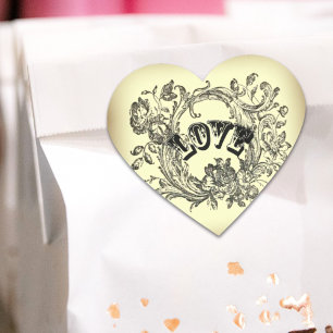 meisjesachtige chique werveling pastelkleuren Vict Hart Sticker