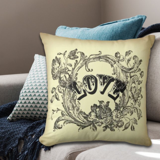 meisjesachtige chique werveling pastelkleuren Vict Kussen (girly chic flourish swirl pastel colors victorian throw pillow)