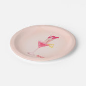 Meisjesachtige Cocktail Humor Illustratie, Meidena Papieren Bordje (Gekanteld)