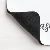 Meisjesachtige Eenvoudige Witte Gepersonaliseerde Muismat (Hoek)