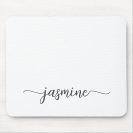 Meisjesachtige Eenvoudige Witte Gepersonaliseerde  Muismat
