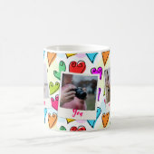 Meisjesachtige Felhartige Hartjes Cute Romantische Koffiemok (Center)