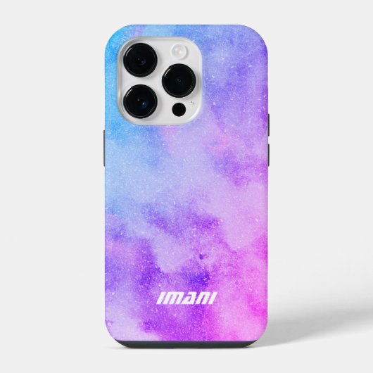Meisjesachtige Galaxy Sci-fi Naam iPhone Hoesje (Achterkant)