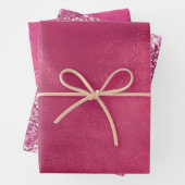 Meisjesachtige Glam Chic Roze Bruidsdouche Inpakpapier Vel (In situ)