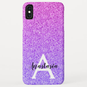 Meisjesachtige Glam Ombre Paarse Glitters Glans Mo Case-Mate iPhone Case