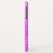 Meisjesachtige Glam Paarse Glitters Glans Monogram Case-Mate iPhone Case (Achterkant/links)