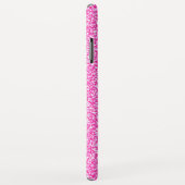 Meisjesachtige Glam Roze Glitters Glans Monogram N Case-Mate iPhone Case (Achterkant/rechts)