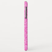 Meisjesachtige Glam Roze Glitters Glans Monogram N Case-Mate iPhone Case (Achterkant/links)