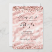 Meisjesachtige glam roze glitters schitterende con kaart (Voorkant)