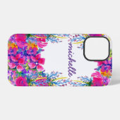 Meisjesachtige glamour hete roze glitter vonken mo iPhone hoesje (Achterkant horizontaal)