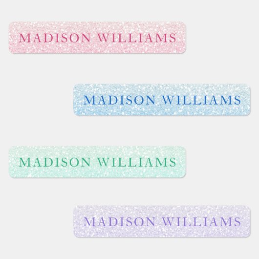 Meisjesachtige Glitter Chic Moderne Persoonlijke K Labels (Groep)