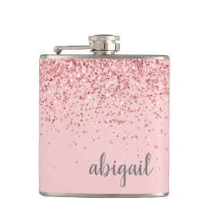 Meisjesachtige Glitter Persoonlijke Blush Roze Mon Heupfles