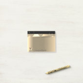 Meisjesachtige Glitterende Gouden Harten, Hoge Hak Post-it® Notes (Op bureau)