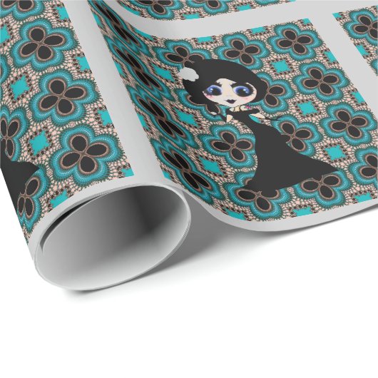 Meisjesachtige Gotische Meisjes Cadeaus Cadeaupapier (Rol Hoek)