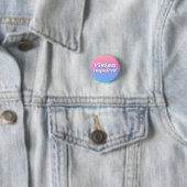 Meisjesachtige Gradiënt Roze Blauwe Visuele Beperk Ronde Button 3,2 Cm (In situ)