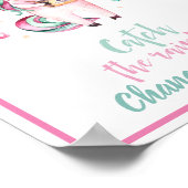 Meisjesachtige Inspirerende Roze Eenhoorn Pak de R Poster (Hoek)