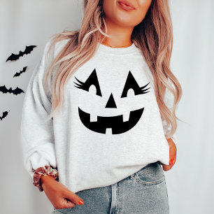 Meisjesachtige Jack O Lantern Asgrijs Dames Hallow Trui