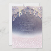 Meisjesachtige jurk druipt van roze gouden glinste kaart (Achterkant)