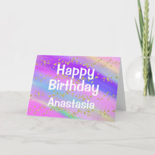 Meisjesachtige Kleurrijke Gefeliciteerd Verjaardag Kaart