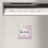 Meisjesachtige lila glans glitter glinstering mono magneet (Insitu (Vaatwasser))