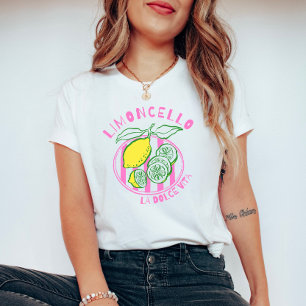 Meisjesachtige Limoncello– La Dolce Vita Roze T-shirt