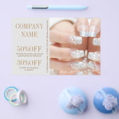 meisjesachtige mode schoonheid zilveren nagel kuns flyer (Enkel)