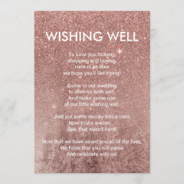 Meisjesachtige moderne roze gouden glansfolie wens kaart