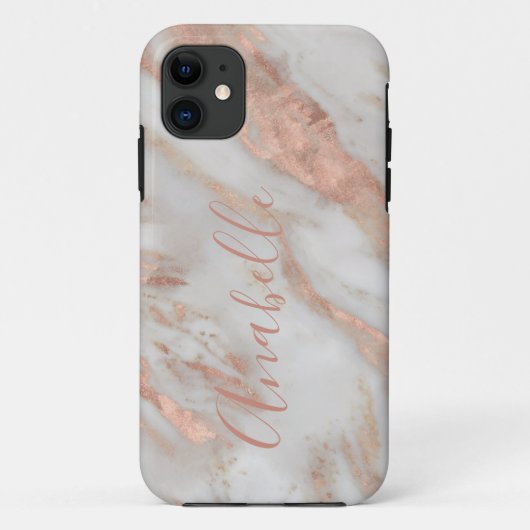 Meisjesachtige moderne roze gouden glitters elegan Case-Mate iPhone case (Achterkant)