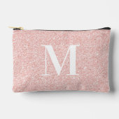Meisjesachtige moderne serif gemonogrammeerde roze etui (Voorkant)