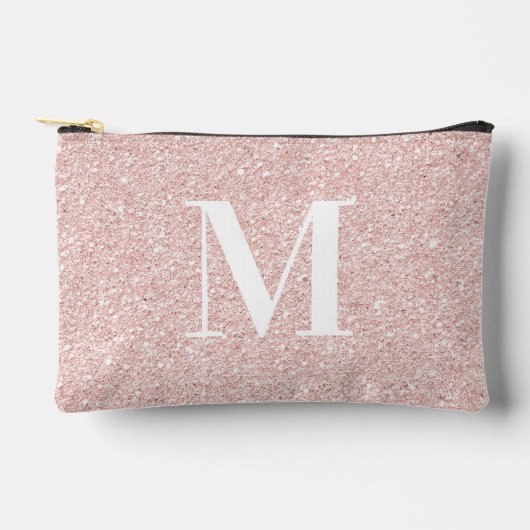 Meisjesachtige moderne serif monogram roze gouden  etui (Voorkant)