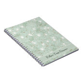 Meisjesachtige Munt Glitter Dromen Notitieboek (Rechterzijde)