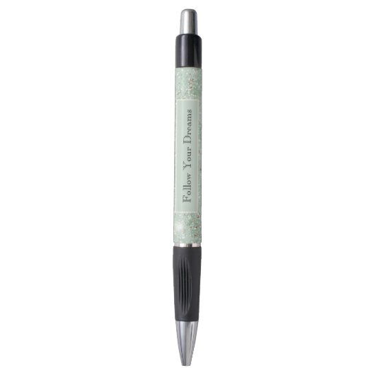 Meisjesachtige Muntgroene Glitterdromen Pen (Voorkant Verticaal)