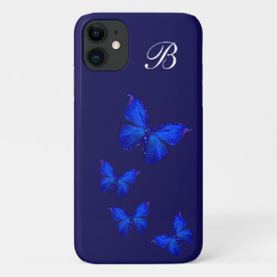 Meisjesachtige Natuur Vlinder Monogram Case-Mate iPhone Case