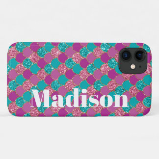 Meisjesachtige nep glinsterende zeemeermin schubbe Case-Mate iPhone case