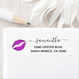Meisjesachtige Paarse Ombre Lippenstift Etiket