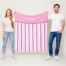 Meisjesachtige pastel roze witte strepen naam