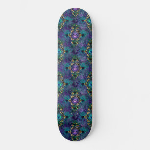 Meisjesachtige pauwenveren Vlinder Fantasie Persoonlijk Skateboard