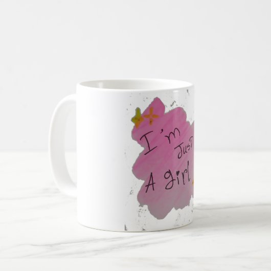 Meisjesachtige pop.. koffiemok (Voorkant links)