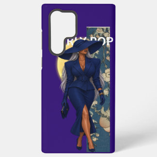 Meisjesachtige Pop Mode Donkerblauw Hoesje Samsung Galaxy Hoesje