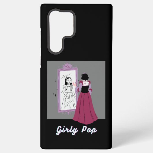 Meisjesachtige pop telefoonhoes samsung galaxy hoesje (Achterkant)