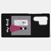 Meisjesachtige pop telefoonhoes samsung galaxy hoesje (Achterkant horizontaal)