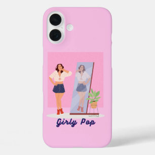 Meisjesachtige pop telefoonhoesje iPhone 16 plus hoesje