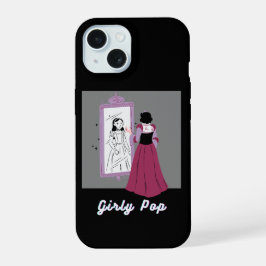Meisjesachtige pop telefoonhoesje iPhone 15 case