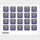 Meisjesachtige popstickers vierkante sticker (Vel)
