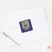 Meisjesachtige popstickers vierkante sticker (Envelop)